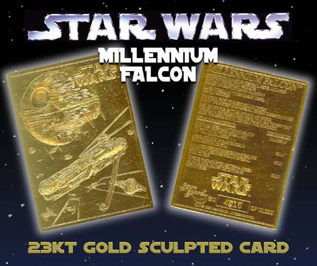 STAR WARS Millennium Falcon 23K GOLD CARD