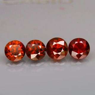 GORGEOUS! 3.23cts (4 pcs) Round Cut Imperial Zircon Lot  - Don't miss out!