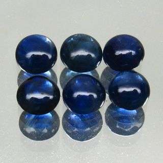 3 .71Cts (6Pcs) Natural  Cornflower Blue Sapphire Cabochon LOT! - WONDERFUL