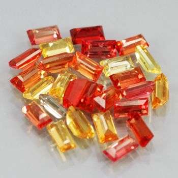 2.23 Cts(27Pc) Natural Baguette Cut Fancy Colour Lot- STUNNING