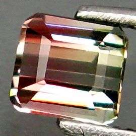 Gorgeous 0.38 Ct. Emerald Cut Watermelon Tourmaline Gemstone  - Don't miss out!!