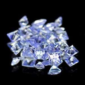 EXQUISITE 1.05Cts ( 19pcs)  violet Blue Princess Cut Tanzanite LOT - A must have