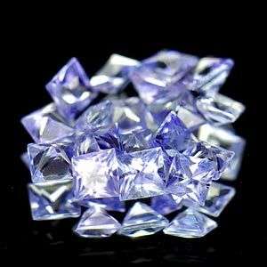 EXQUISITE 1.12Cts ( 18 pcs)  violet Blue Princess Cut Tanzanite LOT - A must have