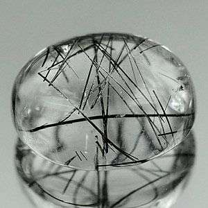 BEAUTIFUL 3.06Cts  White with Black needles Rutile Quartz- A must have !