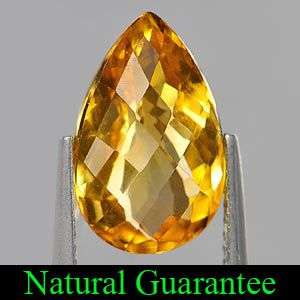 4.78Ct Natural Pear Checkerboard Cut Citrine - GORGEOUS STONE!