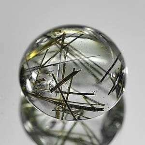 2.12Cts  White with Black needles Rutile Quartz - Stunning!!