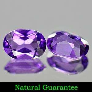 Stunning 1.56Cts  Top Purple Oval Cut Amethyst Pair - Exact Photos!