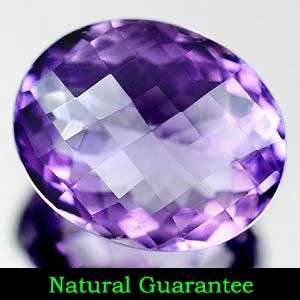EXCEPTIONAL  9.82Ct.  Checker board Oval Cut  Natural Purple Amethyst