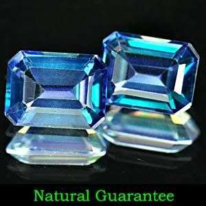 Superb! 3.49Cts  Natural Blue MysticTopaz Pair - Exact Pictures!