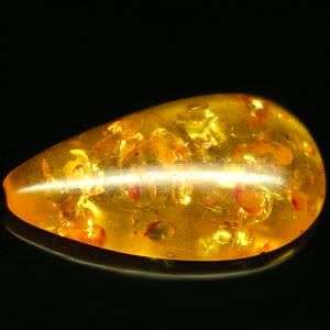 STUNNING 3.21 Ct Natural Honey Amber Pear Cabochon-  Perfect for Jewellery!