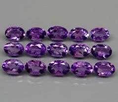 5.78Cts**(15Pcs)* Top Purple Oval  Cut Amethyst LOT - Exact Photos!