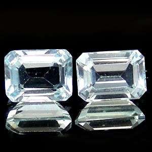 AAA ***2.08Cts.Precious Natural Aquamarine Pair Brazil FULL FIRE!!! - Exact Photos