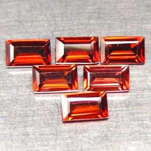 FLAWLESS! 9.79CtS.*(30pcs) Top Red Baguette Cut Garnet Gemstone LOT