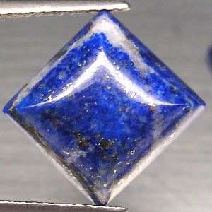 SUPERB! 15.02ct **(2 Pcs)** Square Cut Lapis Lazuli Cabochon Pair   - Exact Pictures!