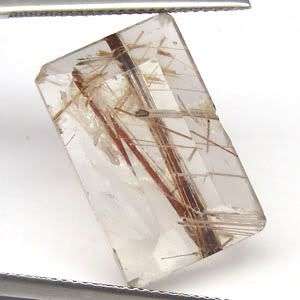 15.78Cts  White with Copper needles Rutile Quartz- A must have !