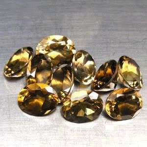 Fabulous! 24.00Cts(10Pcs) Oval Cut Natural SMOKY QUARTZ Lot - Dont miss out
