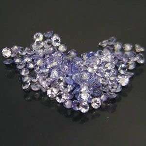 7.62Cts(161Pcs) Natural Blue- Violet Tanzanites Round Cut  LOT! - STUNNING