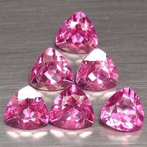 EXCEPTIONAL! 8.98Cts (9pcs) Trillion Cut Sweet Pink Topaz Lot  - Don't miss out!!!!!!
