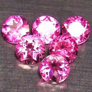 EXCEPTIONAL! 6.19Cts (6pcs) Round Diamond Cut Sweet Pink Topaz Lot  - Don't miss out!!!!!!