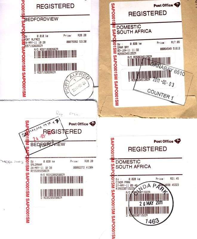 Modern Postmarks on Cover x 10