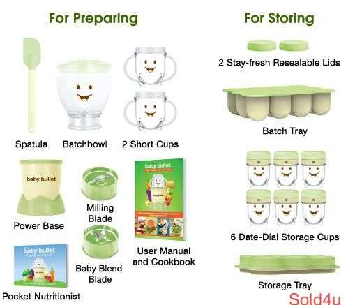 Magic Baby Bullet - Make and Store a week's worth of all - natural baby food in just minutes