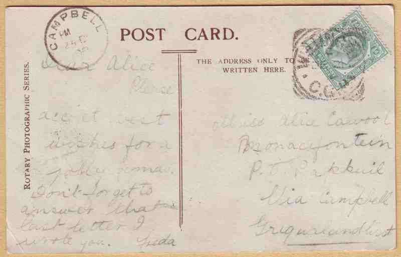  photo B90328 Cape of Good Hope 1908 WELLINGTON - CAMPBELL Griqualand card 1_zpsoriq7dix.jpg
