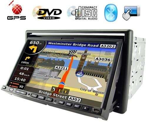 Car Entertainment system. GPS built-in, Motor Touchscreen, Ipod dock, DVD, MP3, Radio, USB, SD etc.