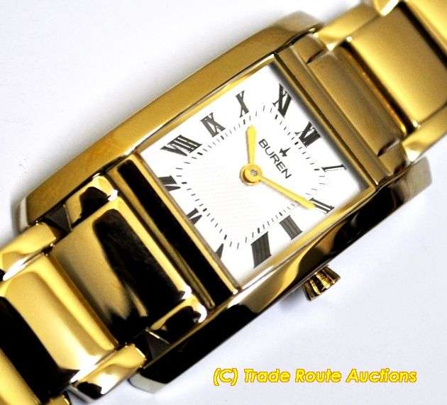 BUREN SWISS 18CT GP LADIES RECTANGULAR DIAL WATCH 1818.12.1 - SWISS MADE *** R 3,000-00 ***