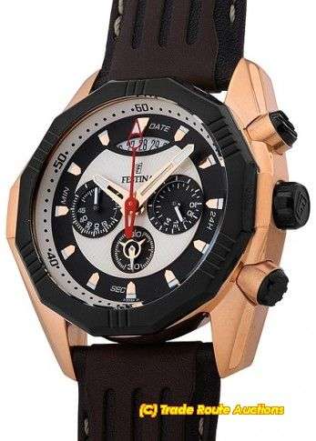 Festina Sahara chronograph Men's Watch F16384 - Rose gold - - Huge size - *** 2013 Specials ***