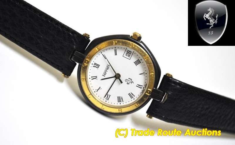 FERRARI CARTIER UNISEX LEATHER BAND WATCH  *** CARTIER *** COLLECTOR'S ITEM