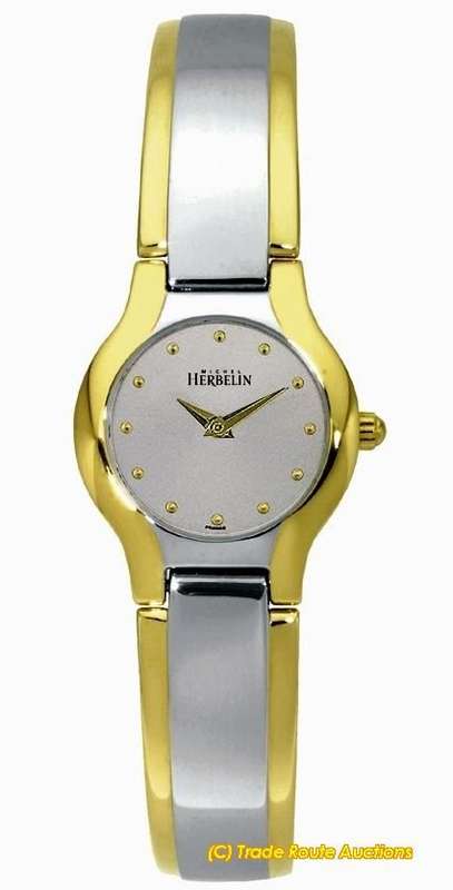 MICHEL HERBELIN TWO TONE BRACELET WATCH  17045/BT12 - *** R 8,000-00 ***