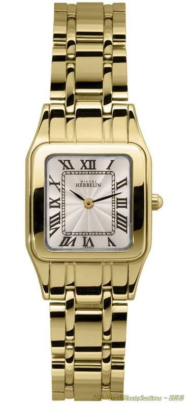MICHEL HERBELIN Gold Plated Bracelet Ladies Watch 17427 BP08 ** R 9,000-00 *** CARTIER STYLE