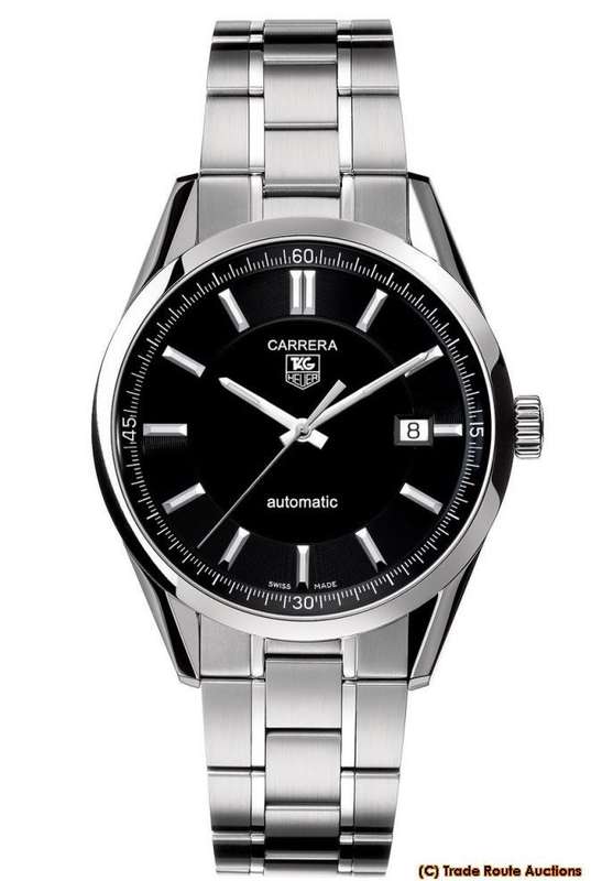 TAG Heuer CARRERA Calibre 5 Automatic Stainless Steel Men's Watch WV211B  *** TAG HEUER Carrera ***