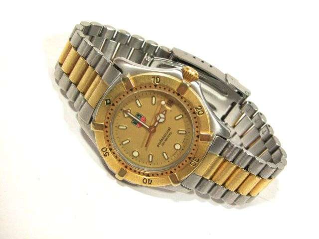 Tag Heuer Professional midsize Unisex WE1220-R two tone DATE GOLD FACE WATCH *** TAG HEUER ***