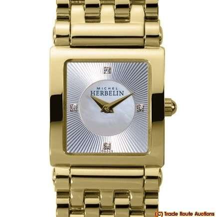 MICHEL HERBELIN Womens Gold Plated Bracelet Watch 17149/BP29 *** R 8,000-00 ***