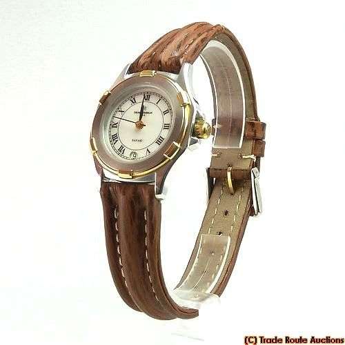 MICHEL HERBELIN SAFARI DATE WOMENS LEATHER BAND WATCH -12840 - OLD NEW STOCK