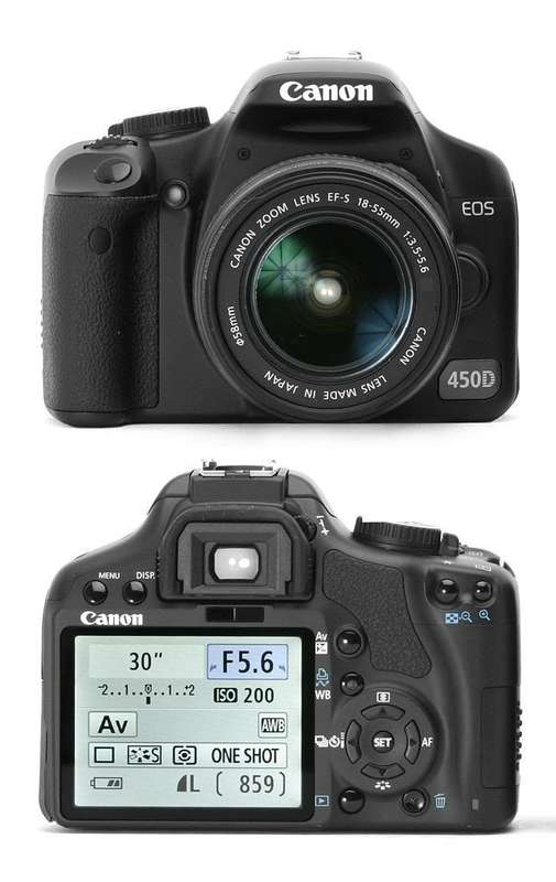 Canon EOS 450D Digital SLR camera 12.2 Megapixels + Canon EFS 18 - 55mm Lens KIT