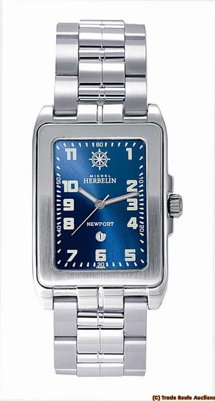 MICHEL HERBELIN LARGE SIZE Newport Trophy Men's Watch 12884 B25 - *** R 12,000-00 ***