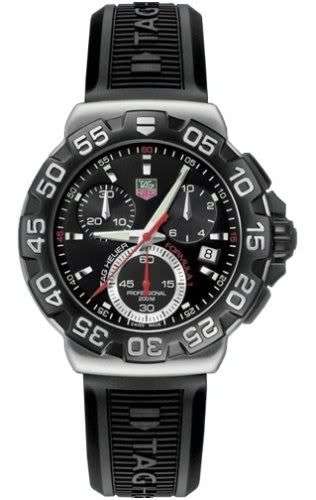 TAG Heuer Men's Formula 1 Chronograph Watch - CAH1110 - Black Dial - Rubber strap