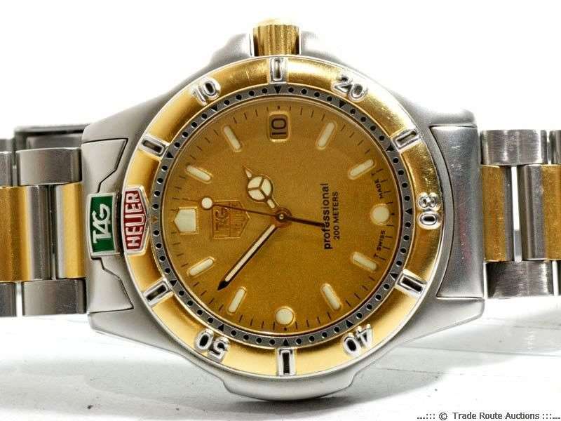 Tag Heuer 4000 Professional 995.413A - 18K Gold Plated / Stainless Steel Two Tone Quartz Men's Watch