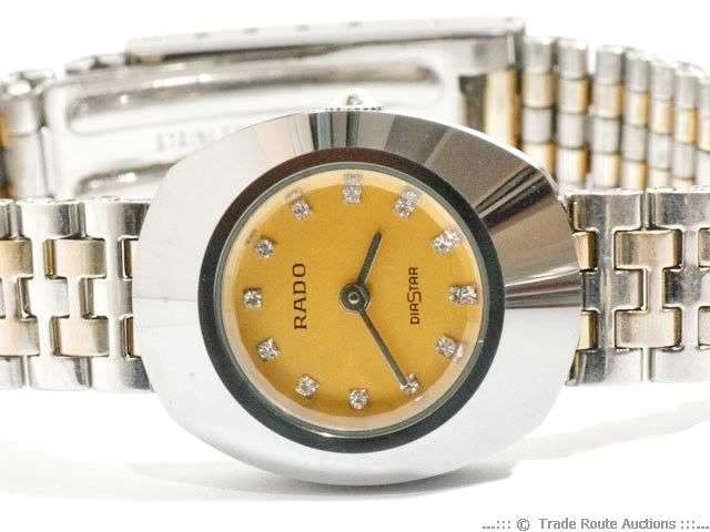 RADO DIASTAR CERAMIC/18K INDEX DIAMONDS QUARTZ WOMEN`S WRIST WATCH - Very Stylish  *** RADO ***
