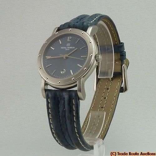 MICHEL HERBELIN LADIES LEATHER BAND DATE WATCH -12849 *** R 6,000-00 ***