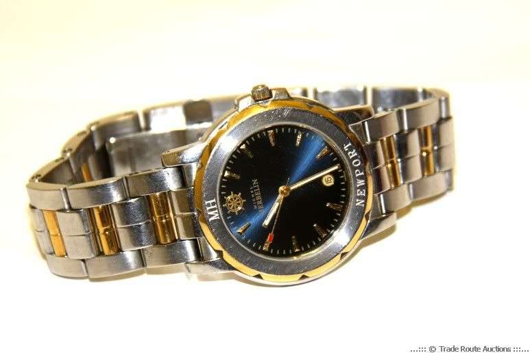 MICHEL HERBELIN NEWPORT DATE TWO TONE MEN'S WATCH