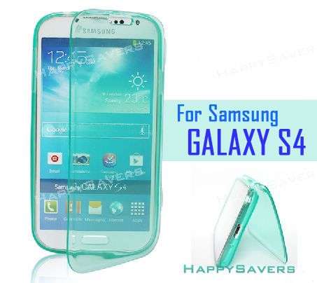 Clear Crystal Transparent Wallet Case Cover Pouch Front+Back For SamSung Galaxy S4 i9500