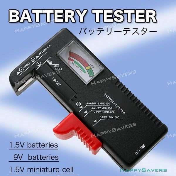 Universal Battery Tester AA AAA C D 9V Button Checker