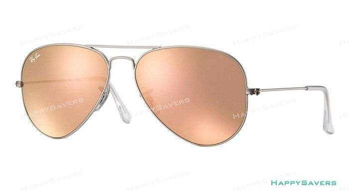 Ray-Ban RB3025 Aviator Flash Lenses Silver Frame Copper Flash Pink Lenses 58mm