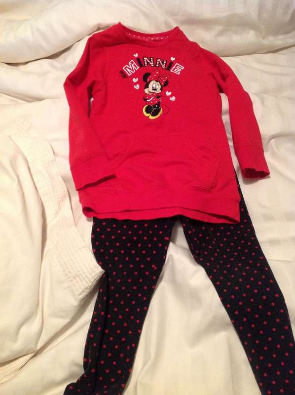 Baby Girl Minnie Mouse Original Two Piece Outfit In Size3years