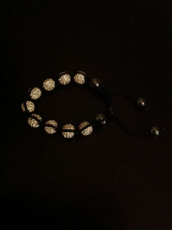 Crystal shambala bracelet in white ICE