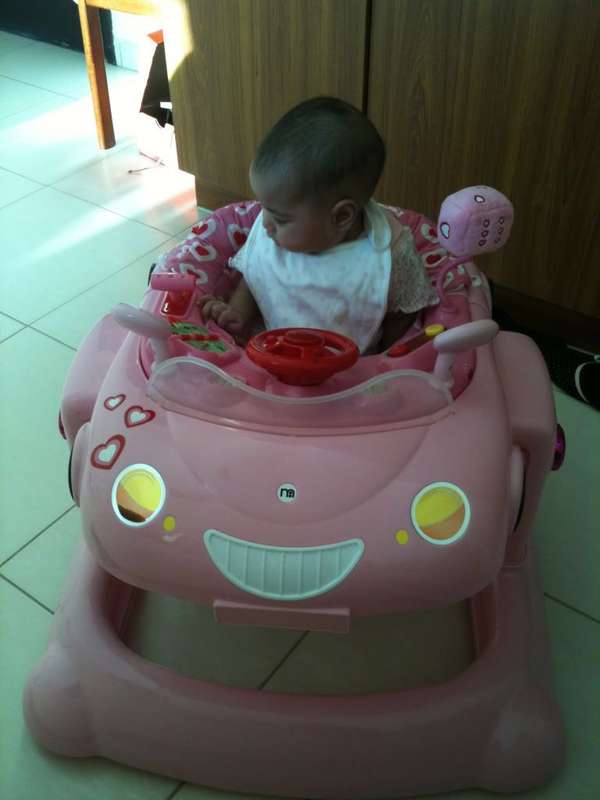 MOTHERCARE BABY WALKER AND BABY BOUNCER - PINK - LIMITED EDITION