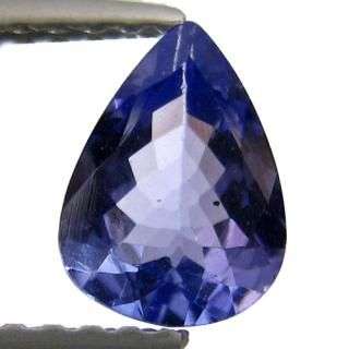 LOVELY!  0.62Ct. PEAR FACET RICH AA+ BLUE 100% NATURAL TANZANITE